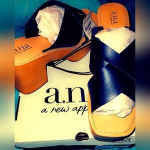a.n.a. black sandal